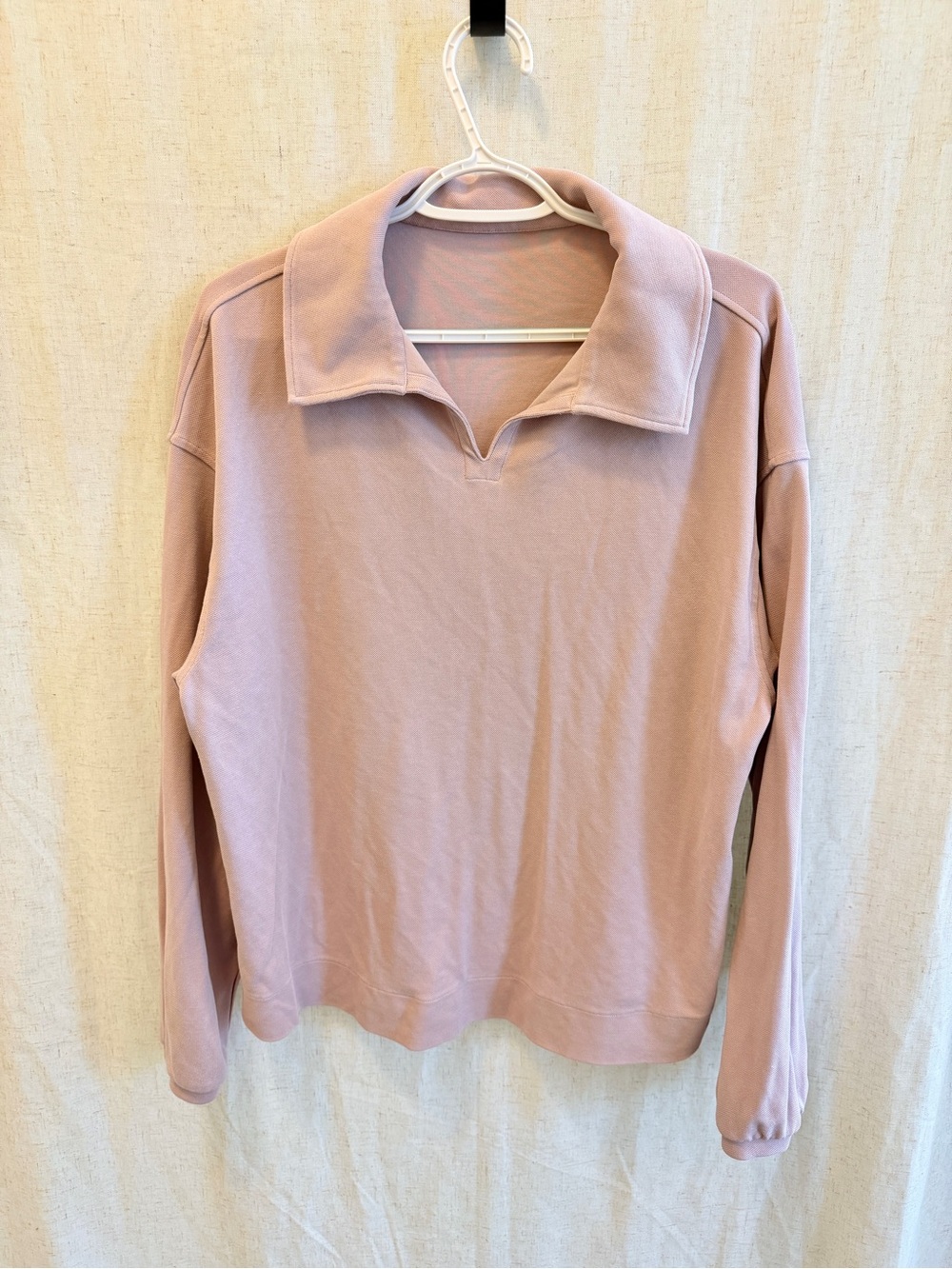 lululemon athletica Open-Collar Pullover Sweatshirt in Dusty Rose